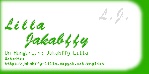 lilla jakabffy business card